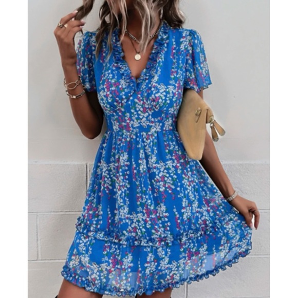 Boho frill trim dress - Picture 2 of 10